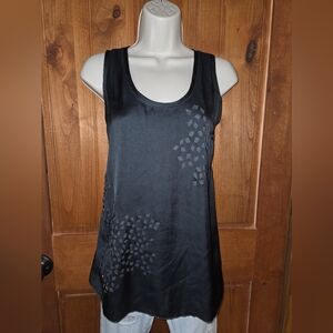 GAP Black Tank Top with Geometric Cutout Design